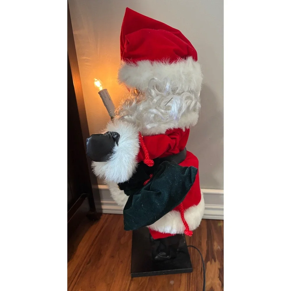 Vintage Animated Santa‎ Claus 20 Inch Motion Christmas Figure Lighted Candle